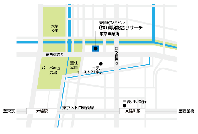 地図：東京事業所